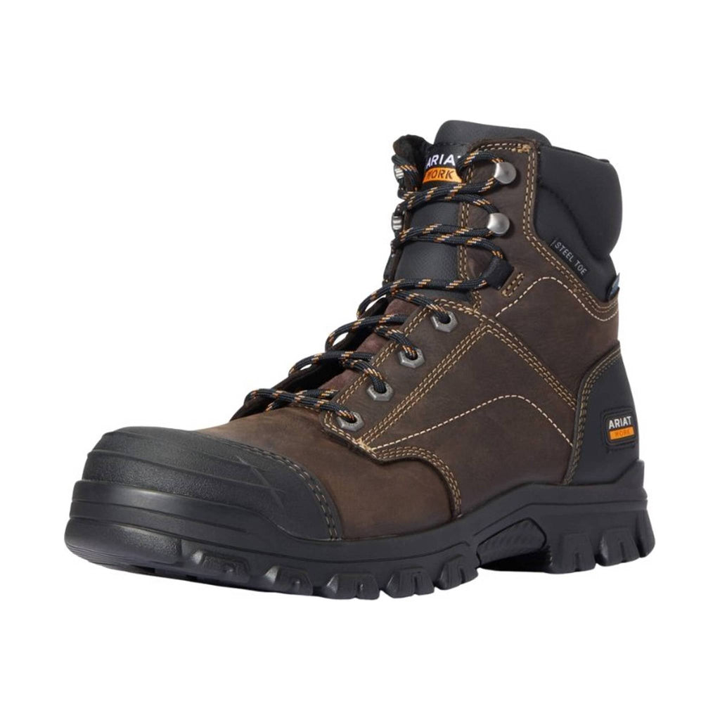 Ariat Men's Treadfast 6in Waterproof Steel Toe Work Boot - Dark Brown - Lenny's Shoe & Apparel