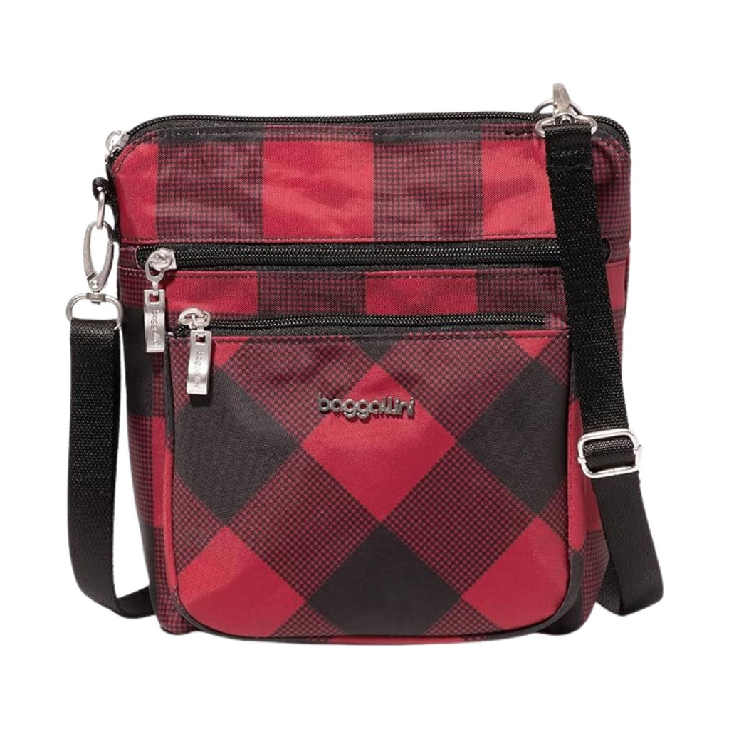 Baggallini Women's Modern Pocket CrossBody - Red Buffalo Plaid - Lenny's Shoe & Apparel