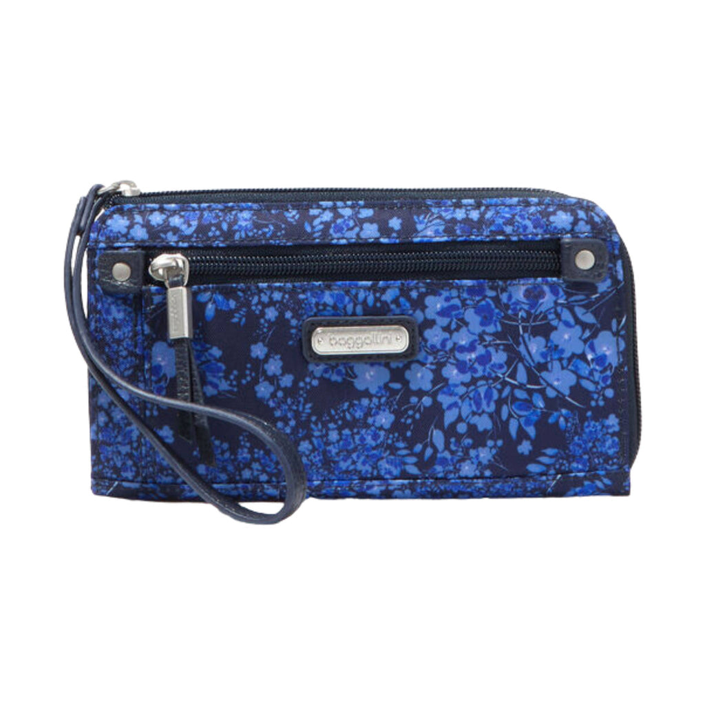 Baggallini Zip Around RFID Wallet - Ink Hydrangea - Lenny's Shoe & Apparel