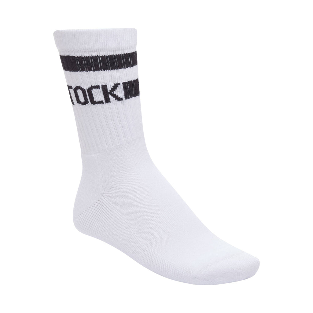 Birkenstock Cotton Crew Stripe Socks - White/Black - Lenny's Shoe & Apparel