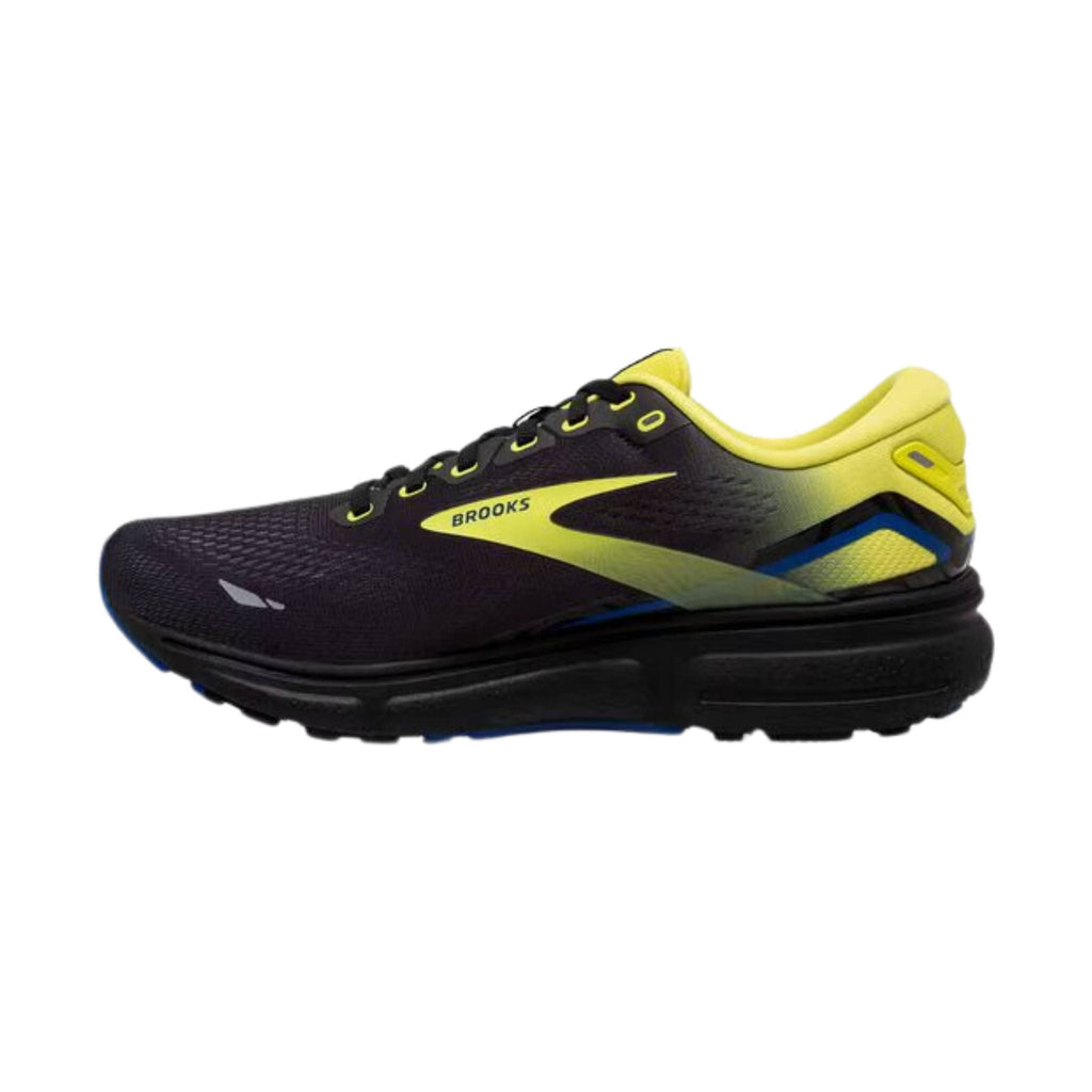 Brooks Men's Ghost 15 Road Running Shoes - Black/Nightlife/Blue - Lenny's Shoe & Apparel