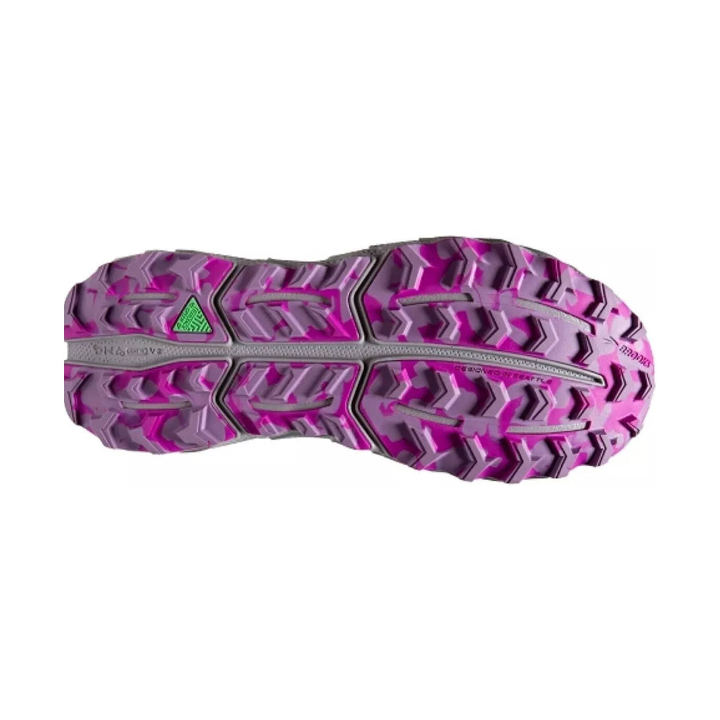 Brooks Women's Cascadia 17 Running Shoes - Oyster/Blackened Pearl/Purple - Lenny's Shoe & Apparel