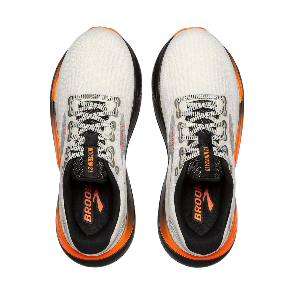 Brooks Women's Glycerin 21 Road Running Shoes - Ecru/Orange/Black - Lenny's Shoe & Apparel