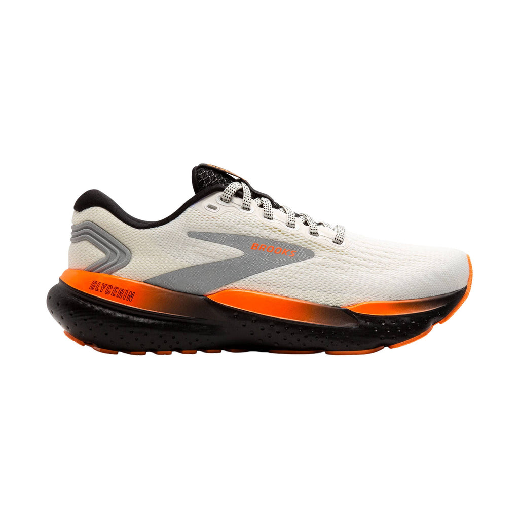 Brooks Women's Glycerin 21 Road Running Shoes - Ecru/Orange/Black - Lenny's Shoe & Apparel