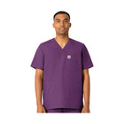 Carhartt Men's Force Essentials V Neck Shirttail Scrub Top - Eggplant - Lenny's Shoe & Apparel