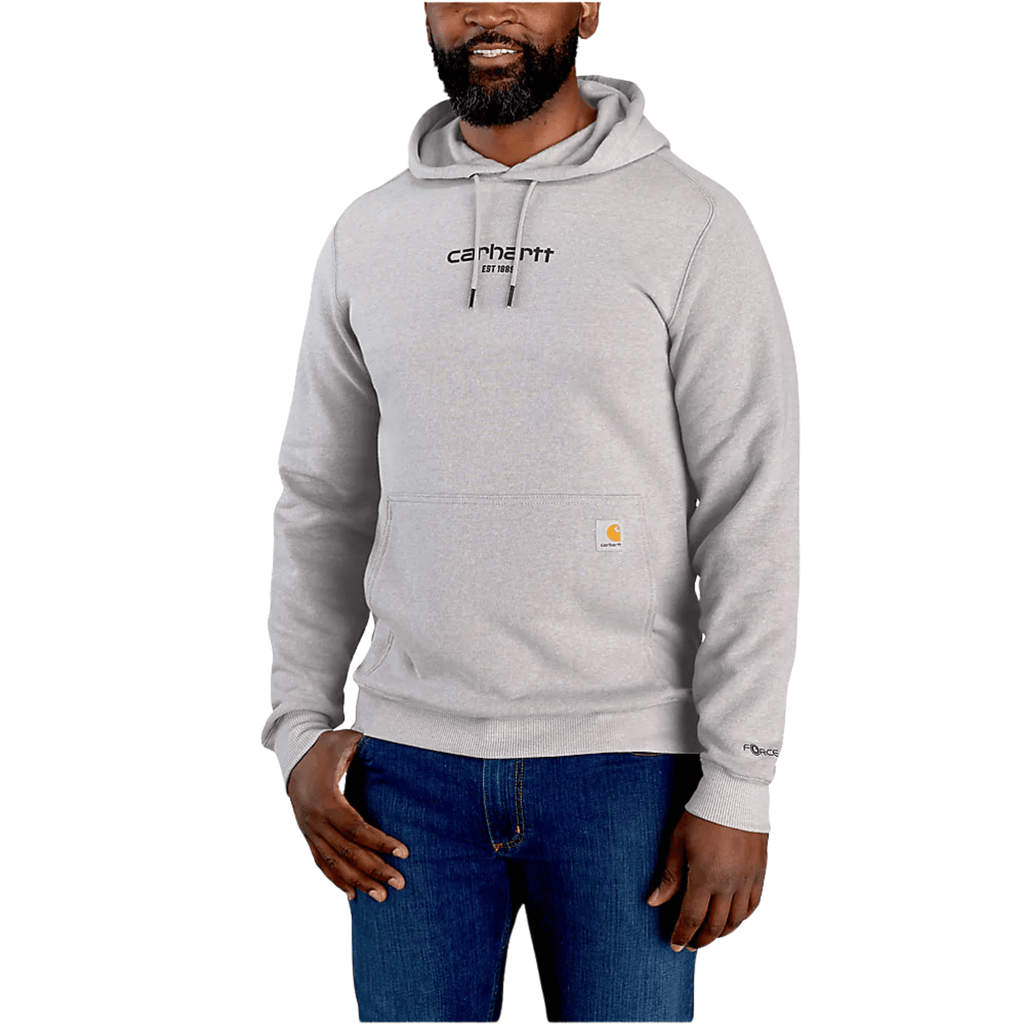 Carhartt Men's Force Relaxed Fit Lightweight Logo Graphic Sweatshirt - Asphalt Heather - Lenny's Shoe & Apparel