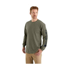 Carhartt Men's Long Sleeve Graphic Logo T-Shirt - Dusty Olive - Lenny's Shoe & Apparel