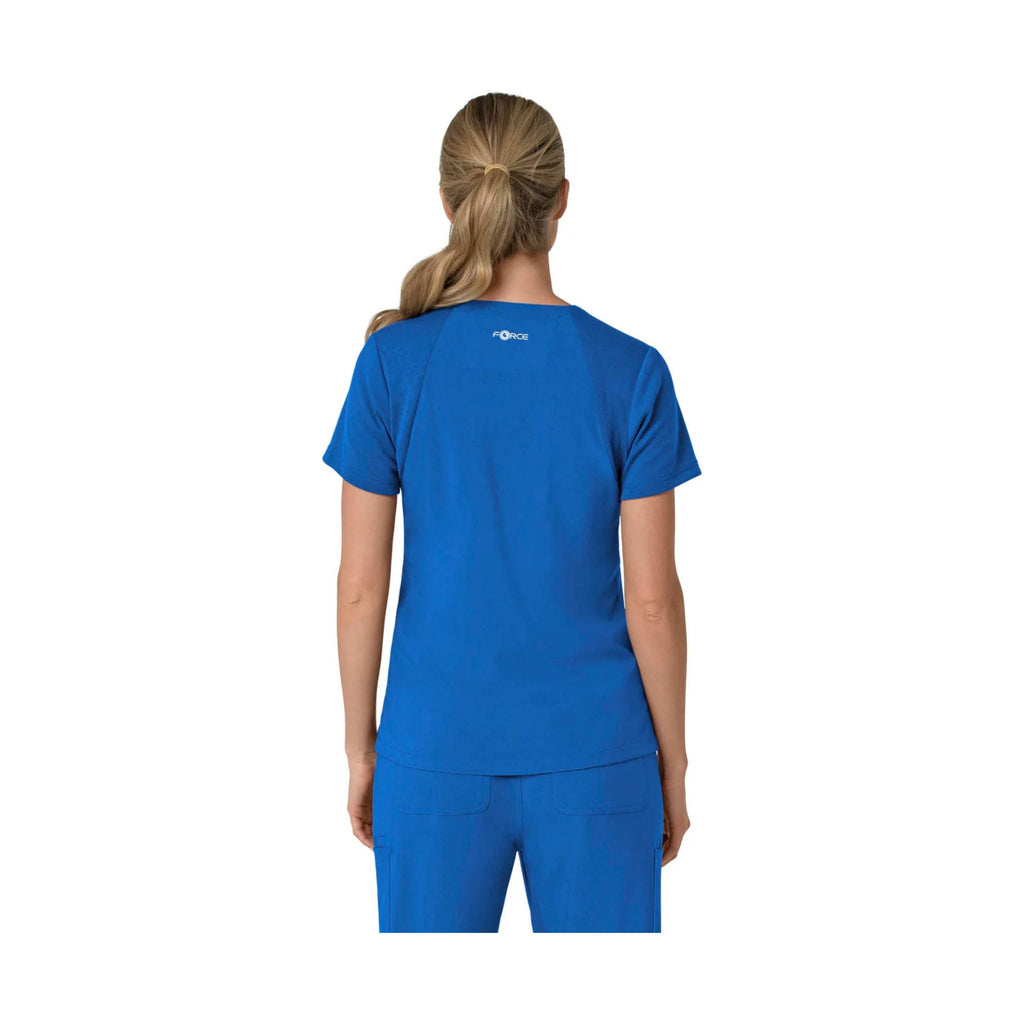 Carhartt Women's Force Cross Flex Panel V Neck Scrub Top - Royal Blue - Lenny's Shoe & Apparel