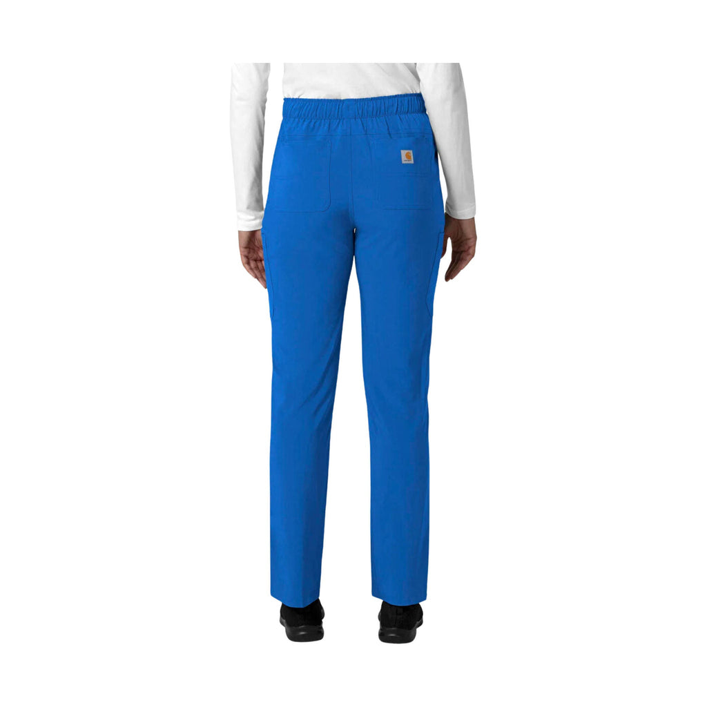 Carhartt Women's Force Cross Flex Straight Leg Cargo Scrub Pant - Royal Blue - Lenny's Shoe & Apparel