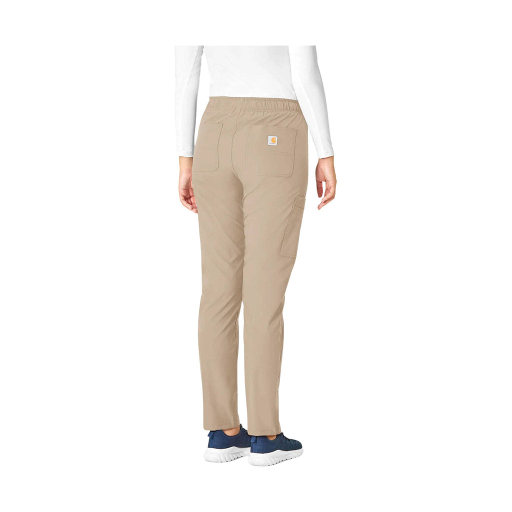 Carhartt Women's Force Modern Fit Straight Leg Scrub Pant - Khaki - Lenny's Shoe & Apparel