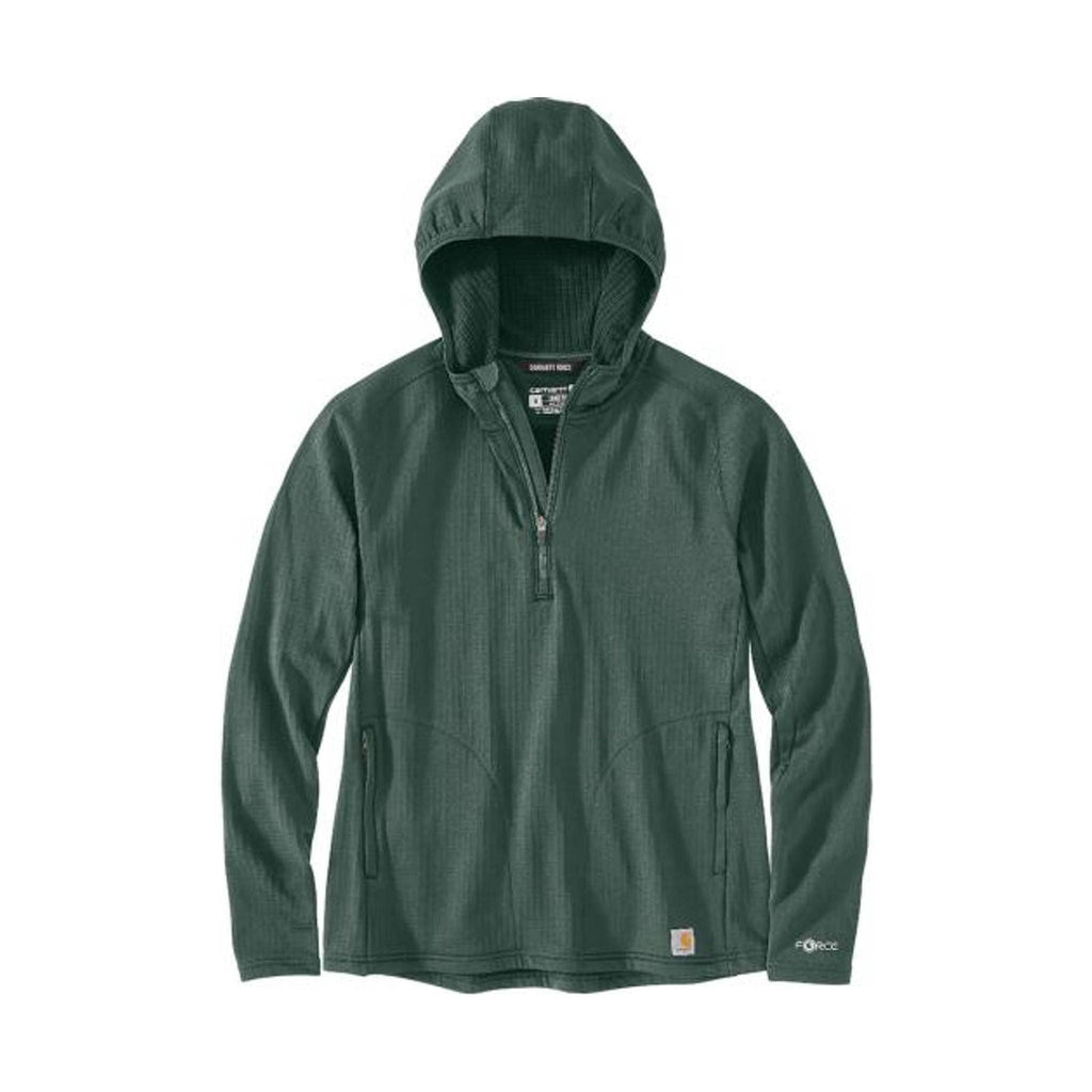 Carhartt Women's Force Relaxed Fit Half Zip Hooded T Shirt - Frosted Balsam - Lenny's Shoe & Apparel