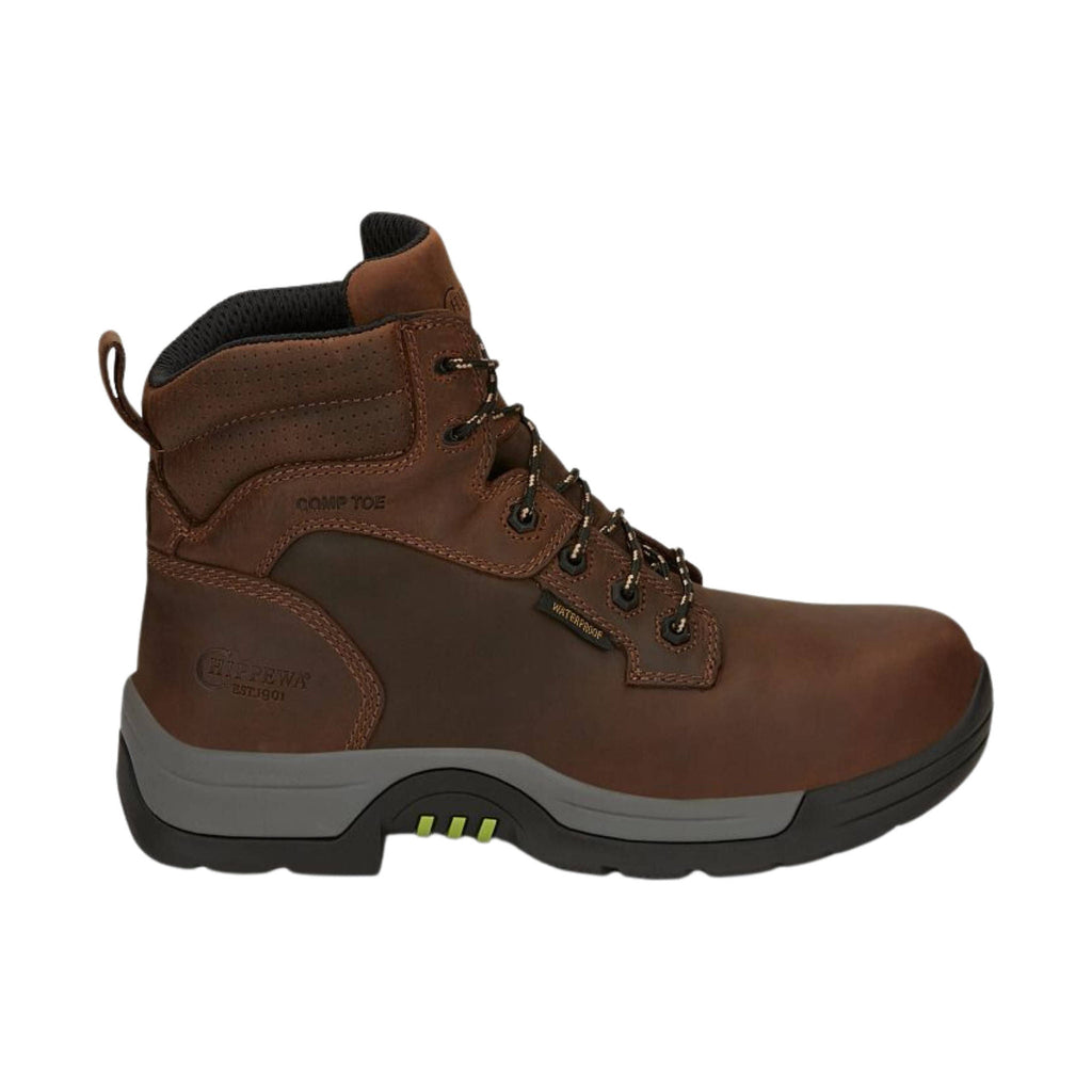 Chippewa Men's Fabricator 6 Inch Composite Toe Work Boot - Tawny Brown - Lenny's Shoe & Apparel