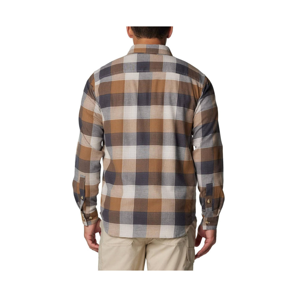 Columbia Men's Cornell Woods Flannel Long Sleeve Shirt - Dark Stone Ombre Buffalo - Lenny's Shoe & Apparel