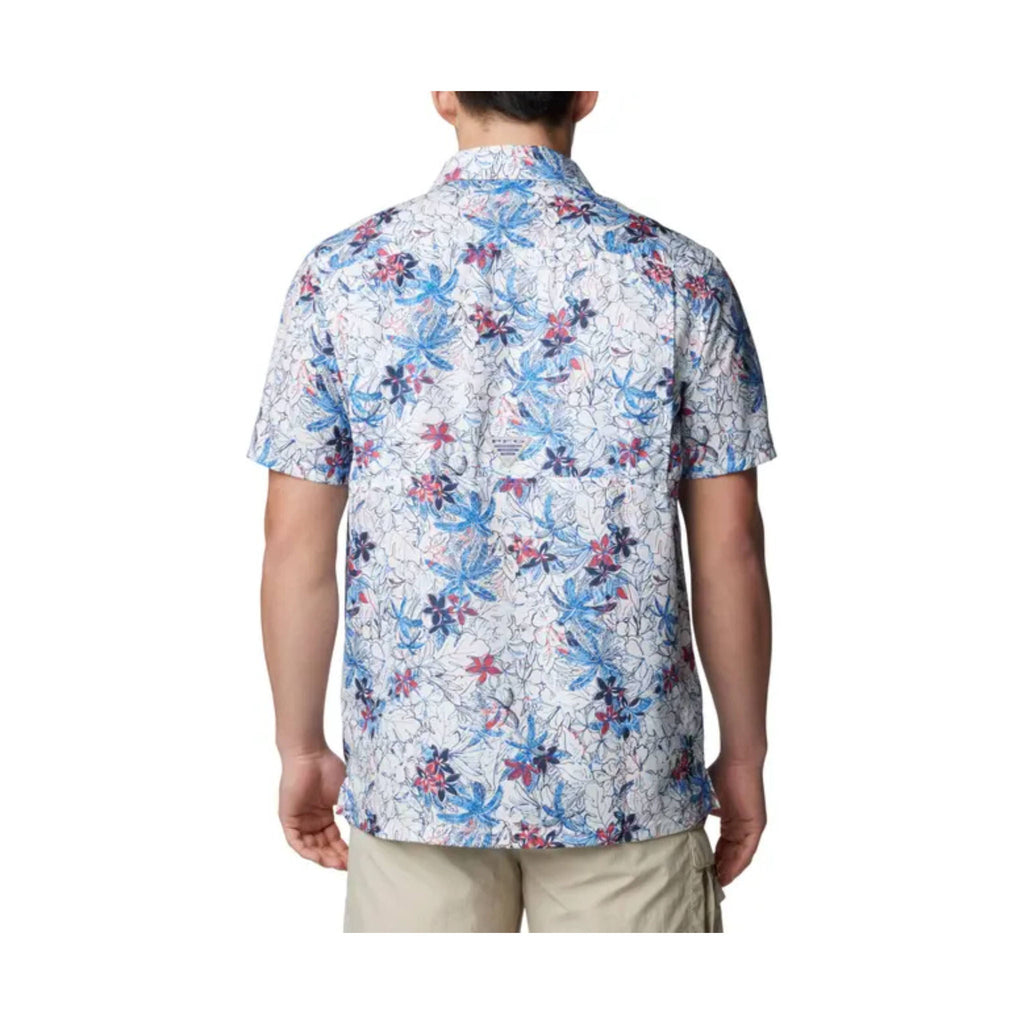 Columbia Men's Super Slack Tide Camp Shirt - White Palmeria - Lenny's Shoe & Apparel