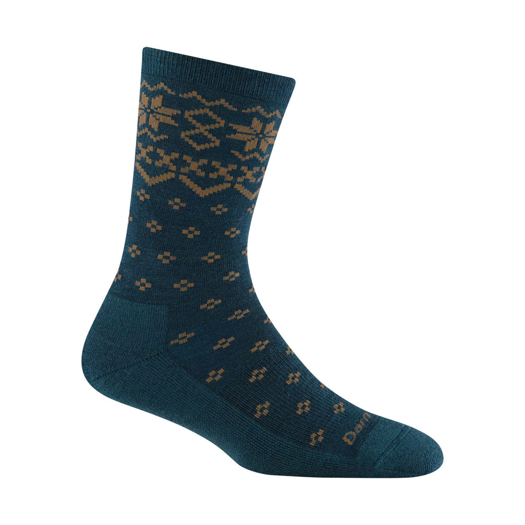 Darn Tough Vermont Women's Shetland Crew Lightweight Lifestyle Sock - Dark Teal - Lenny's Shoe & Apparel