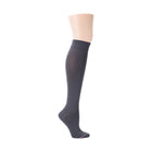 Dr. Motion Women's Solid Microfiber Knee High Sock - Grey - Lenny's Shoe & Apparel