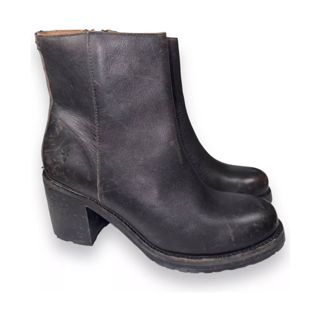 Frye Women's Karen Inside Zip Boot - Black Distressed - Lenny's Shoe & Apparel