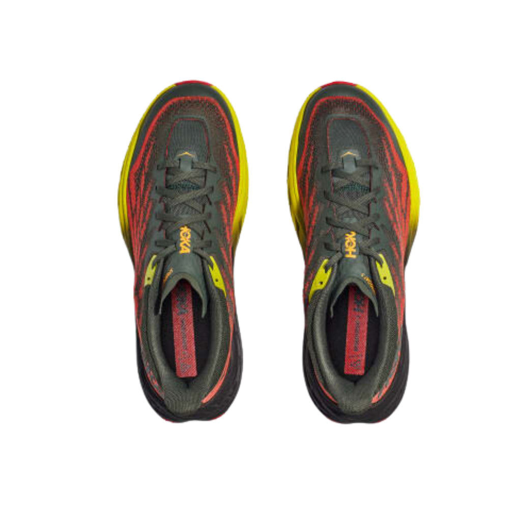 HOKA Men's Speedgoat 5 - Thyme/ Fiesta - Lenny's Shoe & Apparel