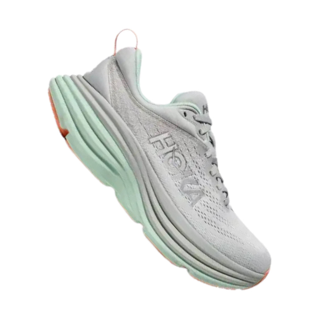 HOKA Women's Bondi 8 - Stardust/ Aqua Breeze - Lenny's Shoe & Apparel