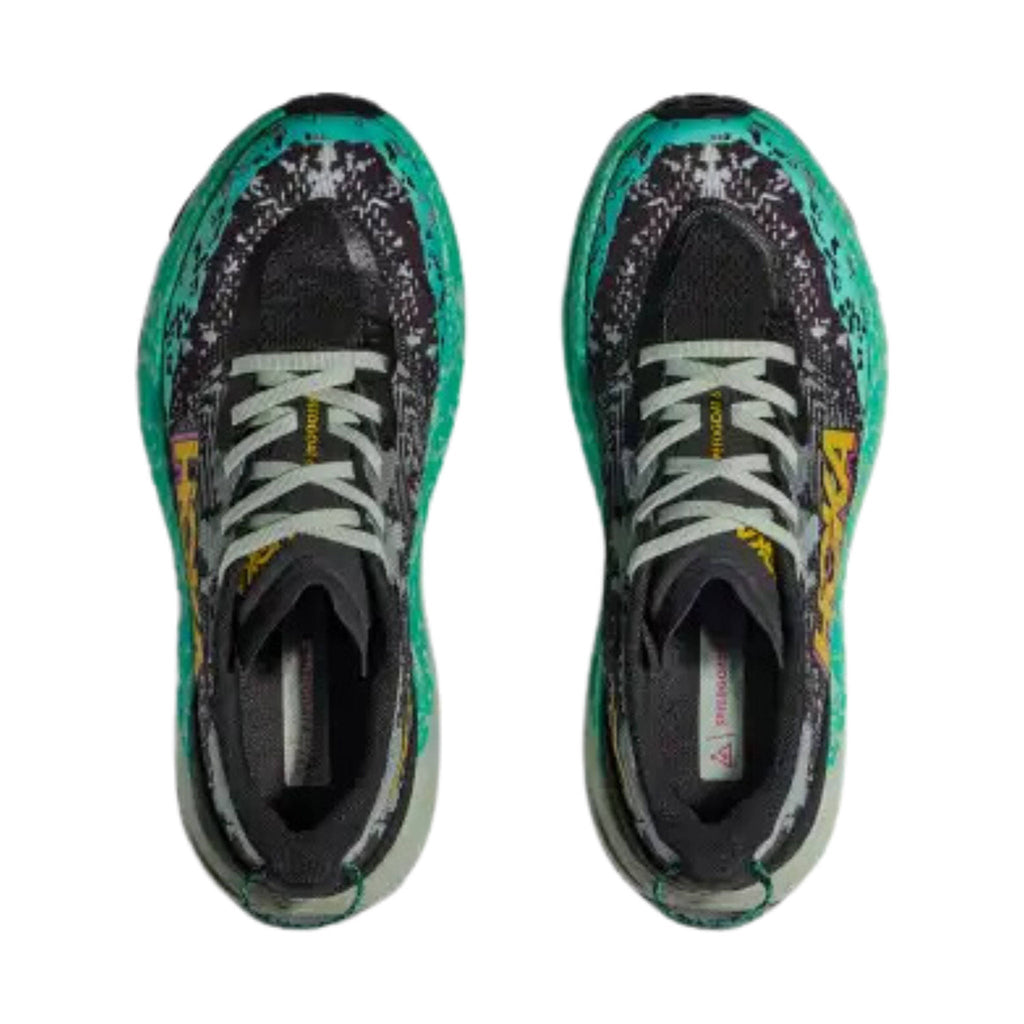 HOKA Women's Speedgoat 6 Trail Running Shoes - Black/ Aloe Vera - Lenny's Shoe & Apparel