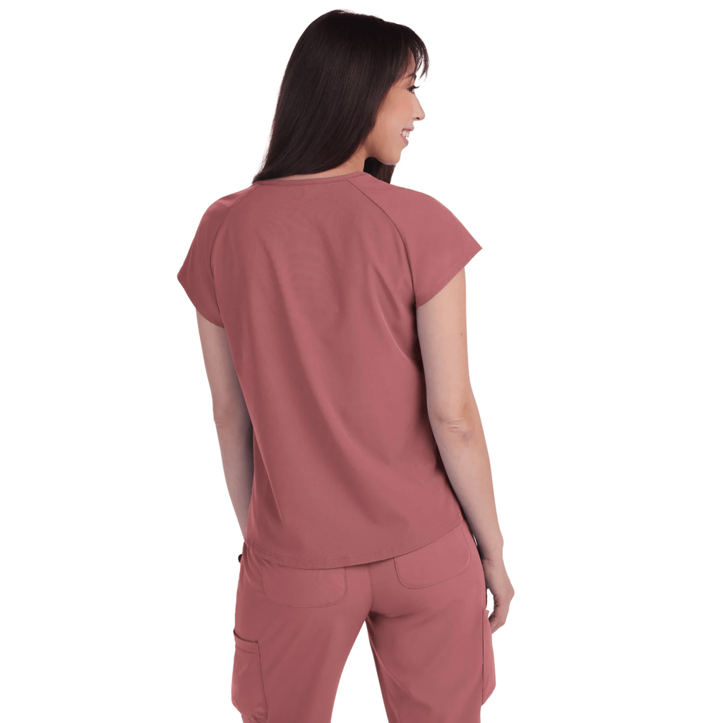 Koi Women's Kai Lani Scrub Top - Rosewood - Lenny's Shoe & Apparel