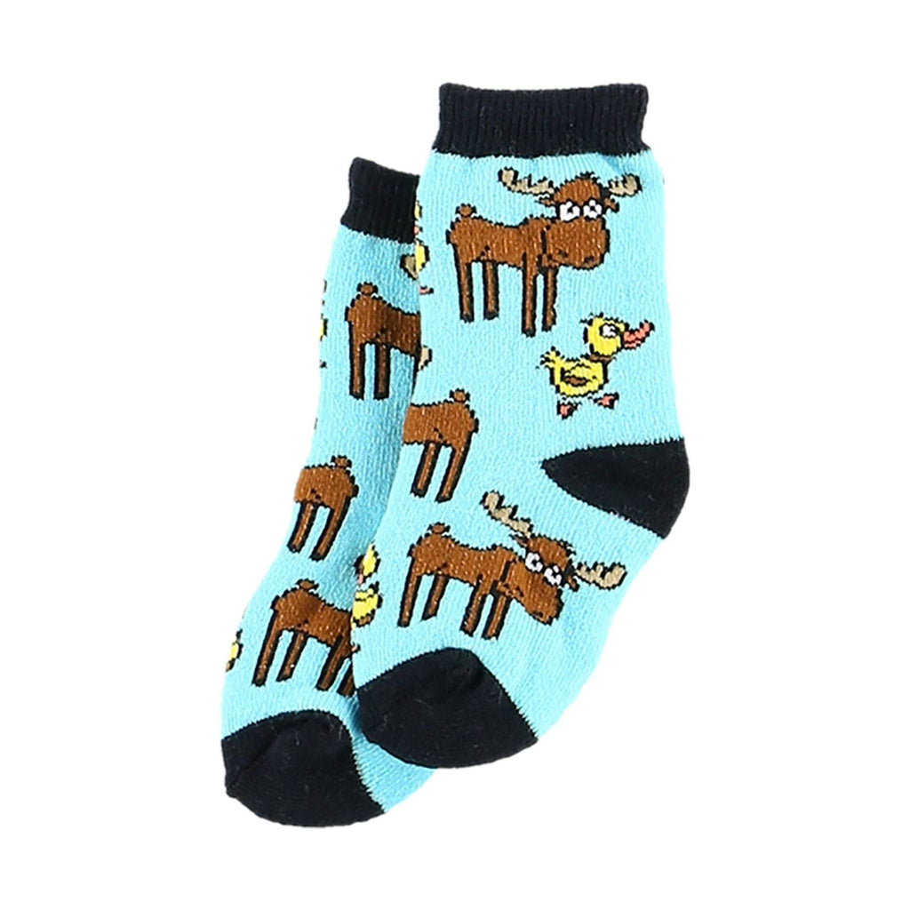 Lazy One Duck Moose Infant Sock - Blue - Lenny's Shoe & Apparel