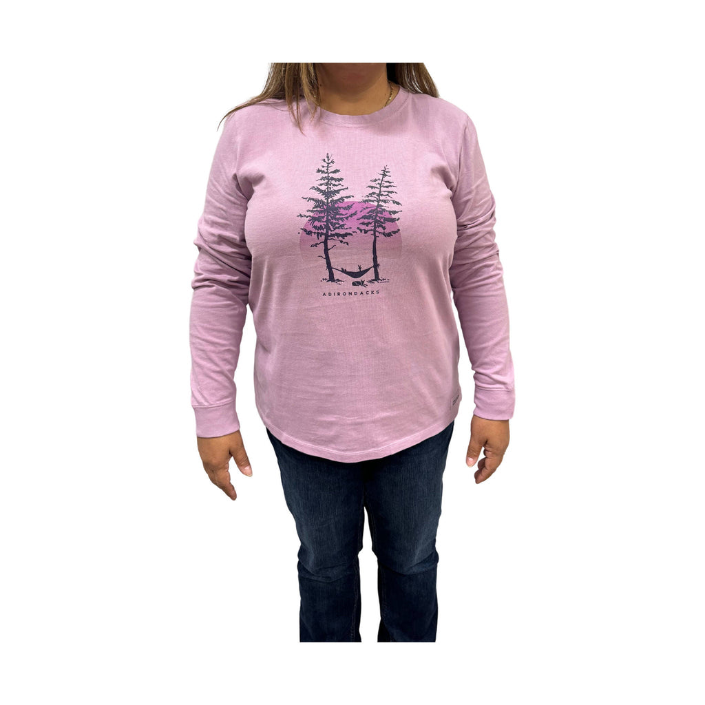 Life Is Good Women's Adirondacks Pine Hammock Tee - Violet Purple - Lenny's Shoe & Apparel