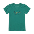 Life Is Good Women's Jackie Happy Hour Pines Crusher Vee - Spruce Green - Lenny's Shoe & Apparel