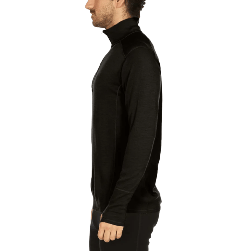 Minus33 Men's Midweight Isolation Quarter Zip - Black - Lenny's Shoe & Apparel