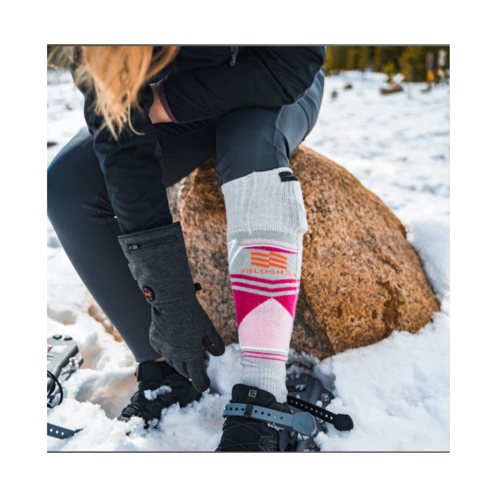 Mobile Warming Women's Premium 2.0 Merino Heated Socks - Pink - Lenny's Shoe & Apparel