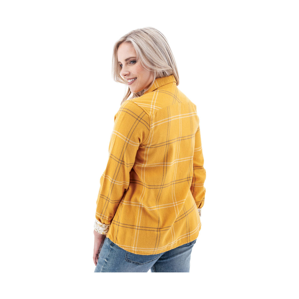 Old Ranch Women's Aveline Organic Flannel Shirt - Gold - ONLINE STORE CREDIT/EXCHANGE ONLY - Lenny's Shoe & Apparel