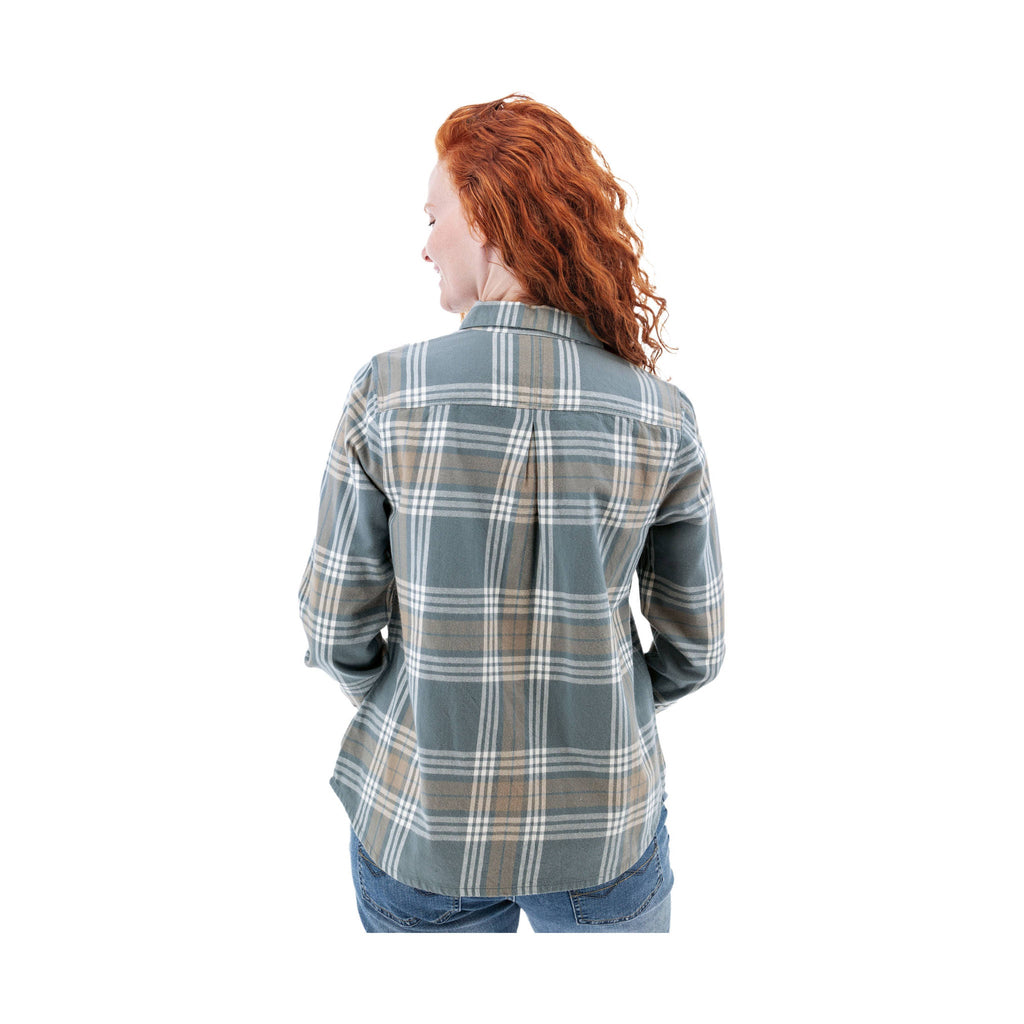 Old Ranch Women's Salina Organic Plaid Shirt - Smoke Blue - ONLINE STORE CREDIT/EXCHANGE ONLY - Lenny's Shoe & Apparel