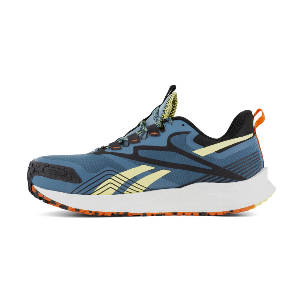 Reebok Work Men's Low Top Trail Grip Athletic FE4 Adventure Work Shoes - Blue/Yellow/Black - Lenny's Shoe & Apparel