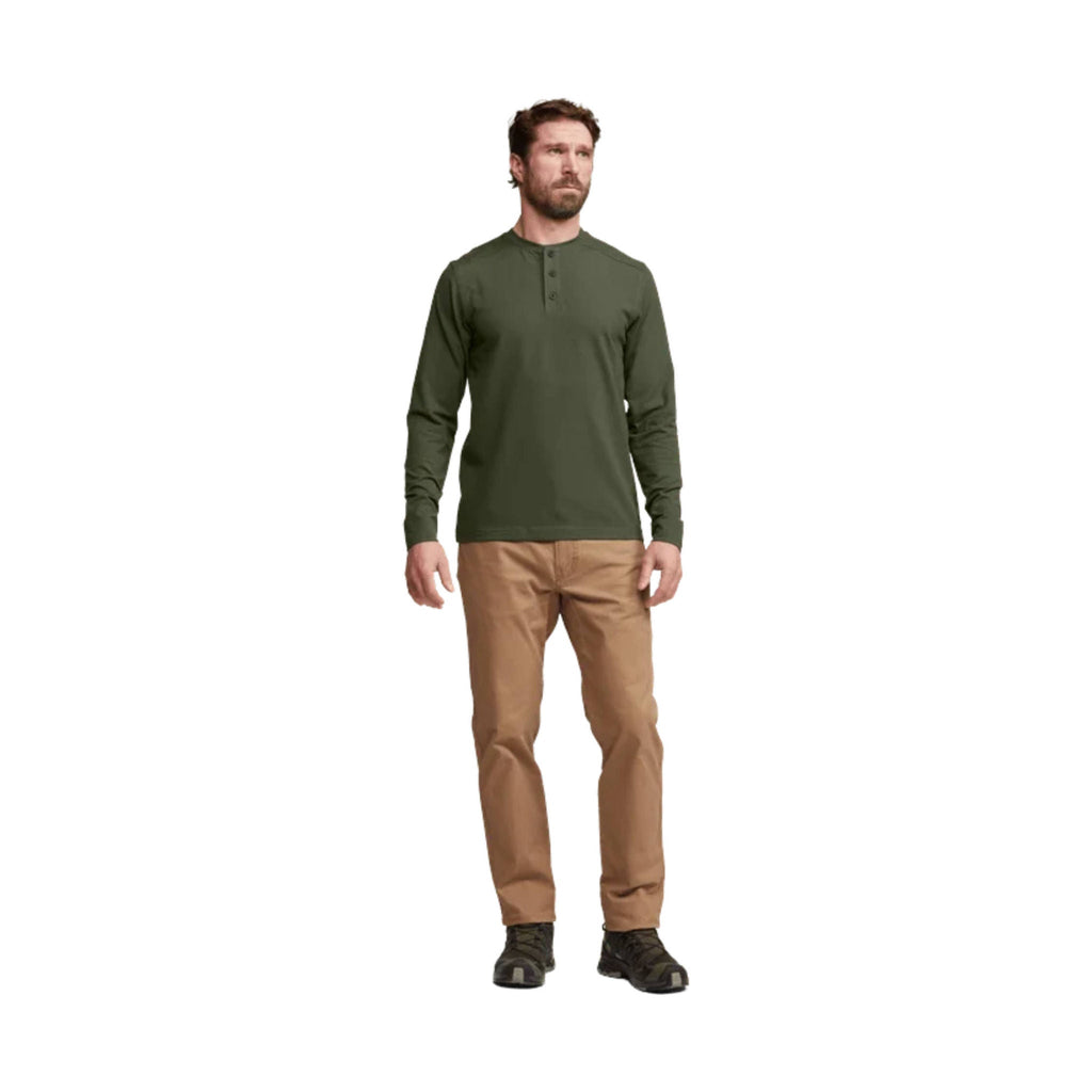 Sitka Men's Foothills Long Sleeve Henley - Olive Green - Lenny's Shoe & Apparel