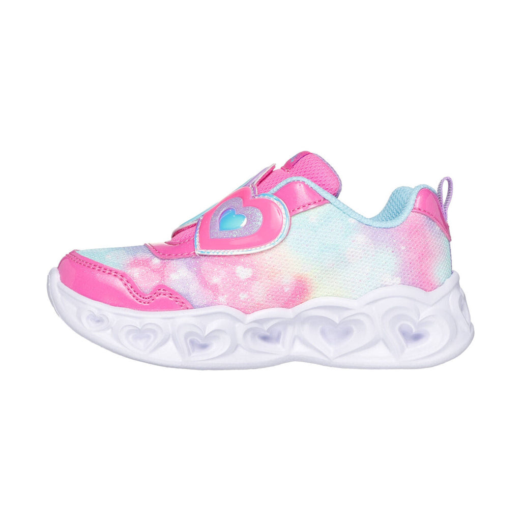 Skechers Heart Lights Shoes - Lovin Reflection Pink/ Turquoise - Lenny's Shoe & Apparel