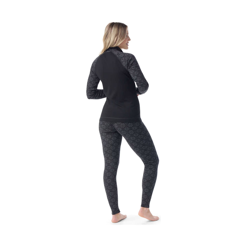 Smartwool Women's Thermal Merino Base Layer Bottom - Black Digi Snow - Lenny's Shoe & Apparel