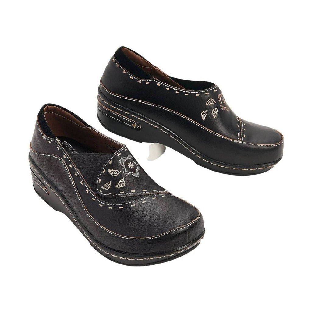 Spring Step L'artiste Women's Burbank Clogs - Black - Lenny's Shoe & Apparel