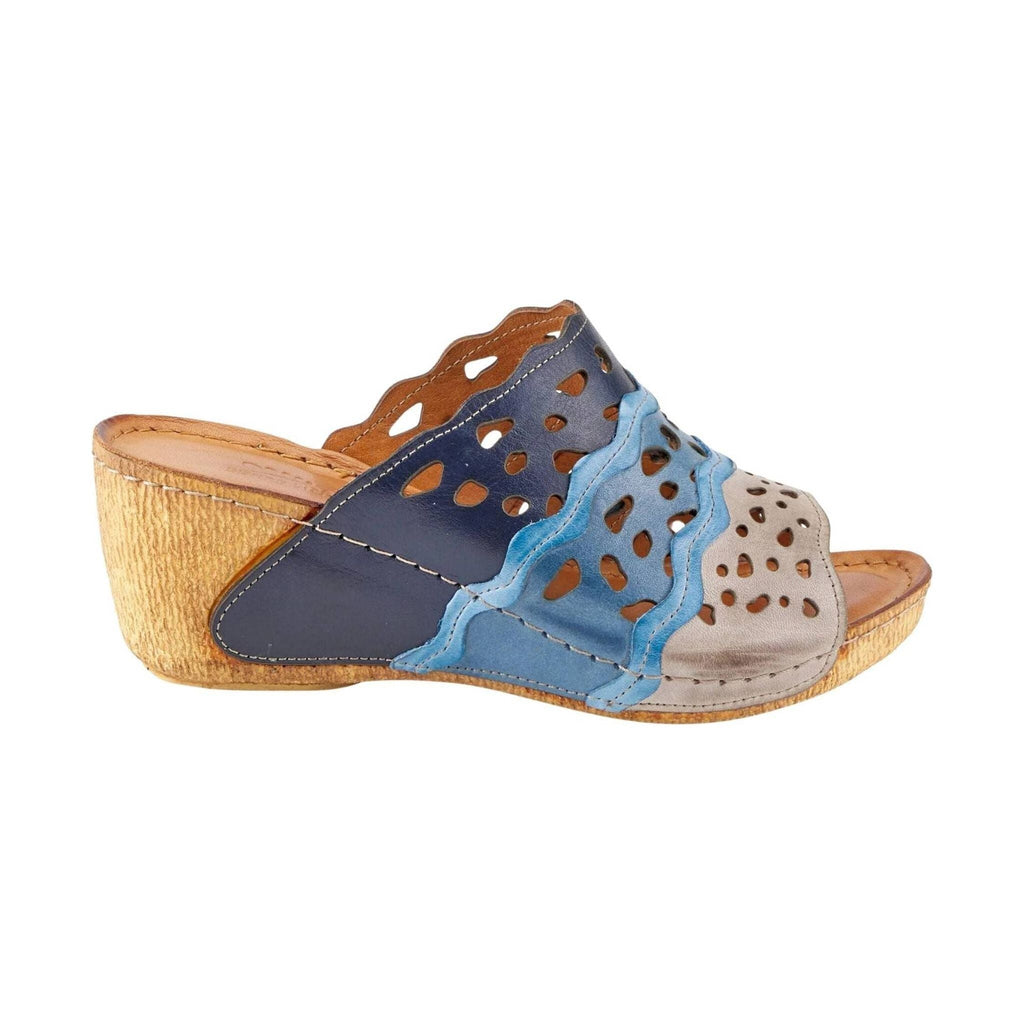 Spring Step Women's Footy Sandals - Blue Multi - Lenny's Shoe & Apparel