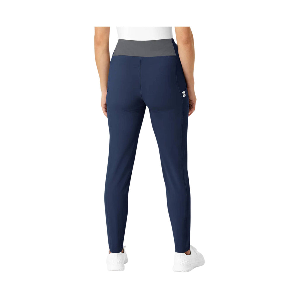 WonderWink Renew Women's High Waist Pant Power Scrub Pant - Navy - Lenny's Shoe & Apparel