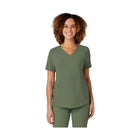 WonderWink Women's Renew V Neck Scrub Top - Olive - Lenny's Shoe & Apparel