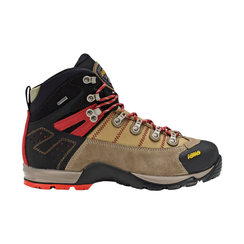 Asolo Men's Fugitive GTX Hiking Boot - Wool/Black/Red - Lenny's Shoe & Apparel