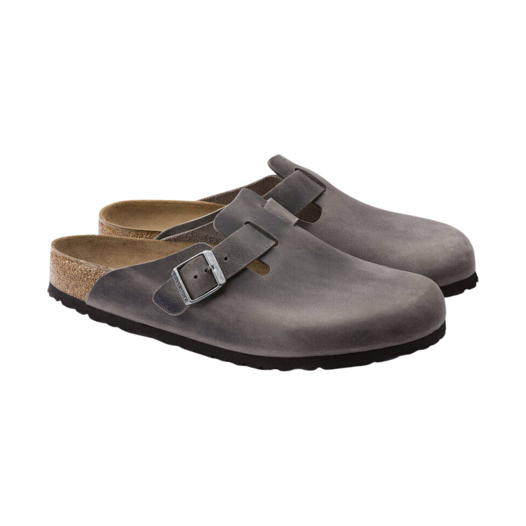 Birkenstock Boston Soft Footbed - Oiled Leather Iron - Lenny's Shoe & Apparel