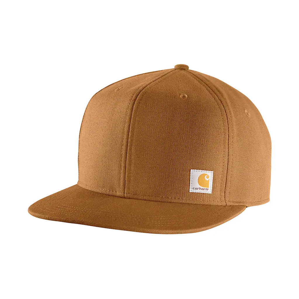 Carhartt Firm Duck Flat Brim Cap - Carhartt Brown - Lenny's Shoe & Apparel