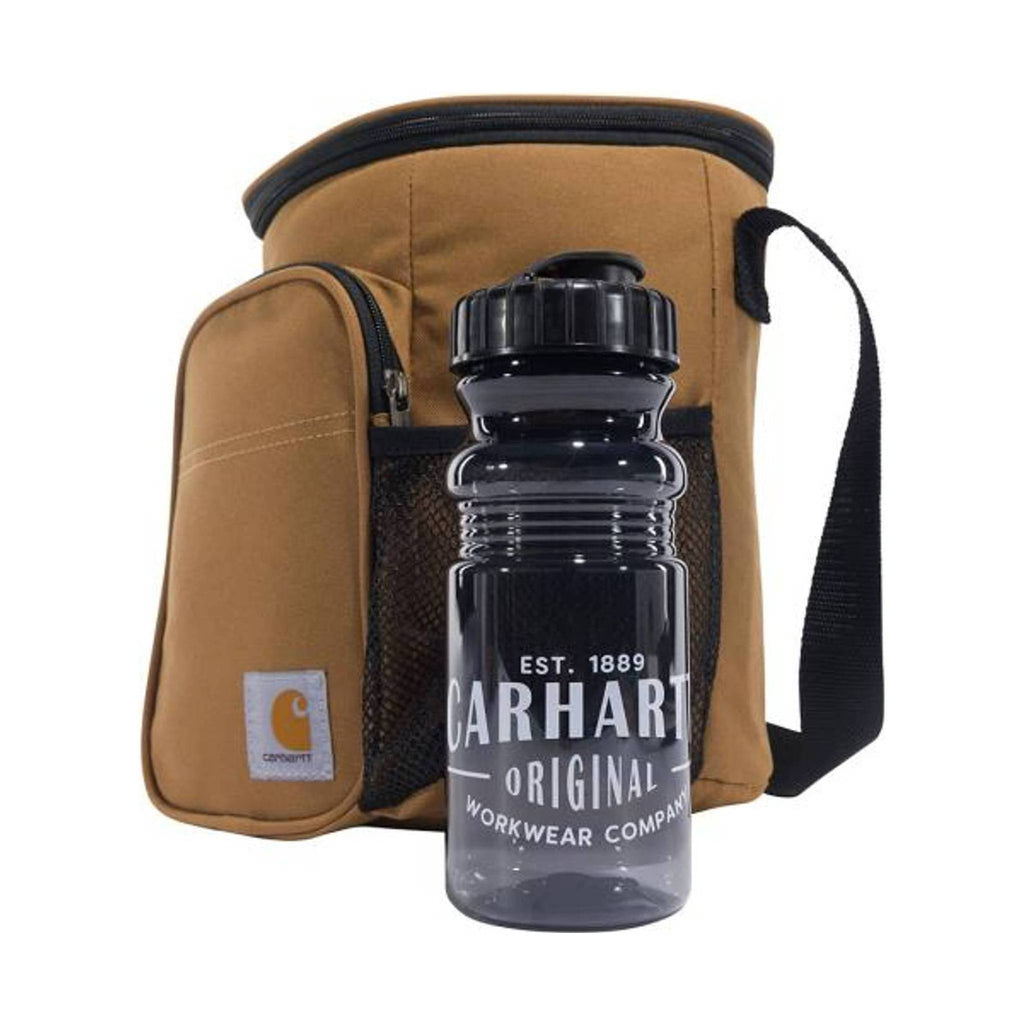 Carhartt Insulated 10 Can Vertical Cooler + Water Bottle - Carhartt Brown - Lenny's Shoe & Apparel