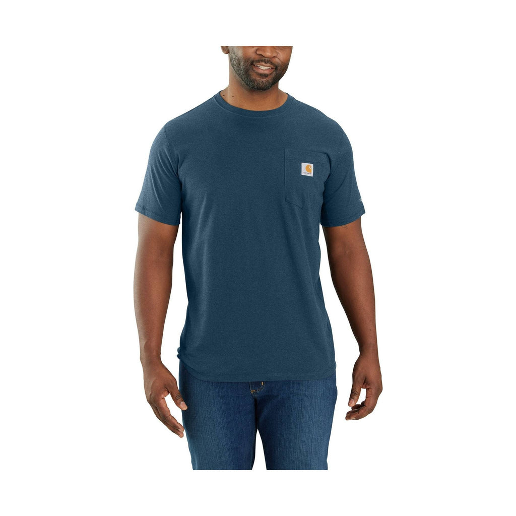 Carhartt Men's Force Relaxed Fit Short-Sleeve Pocket T-Shirt - Light Huron Heather - Lenny's Shoe & Apparel