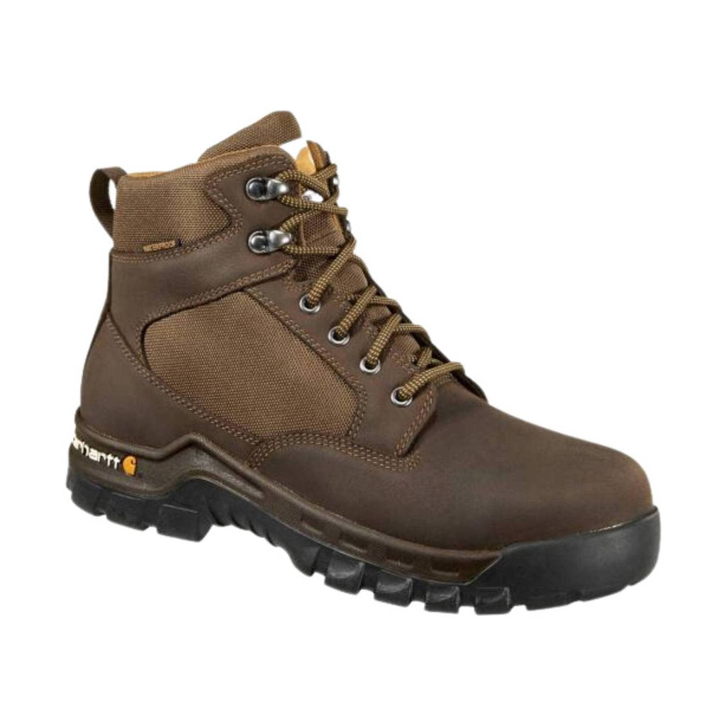 Carhartt Men's Rugged Flex Waterproof 6" Soft Toe Work Boot - Chocolate Brown Oil Tan - Lenny's Shoe & Apparel