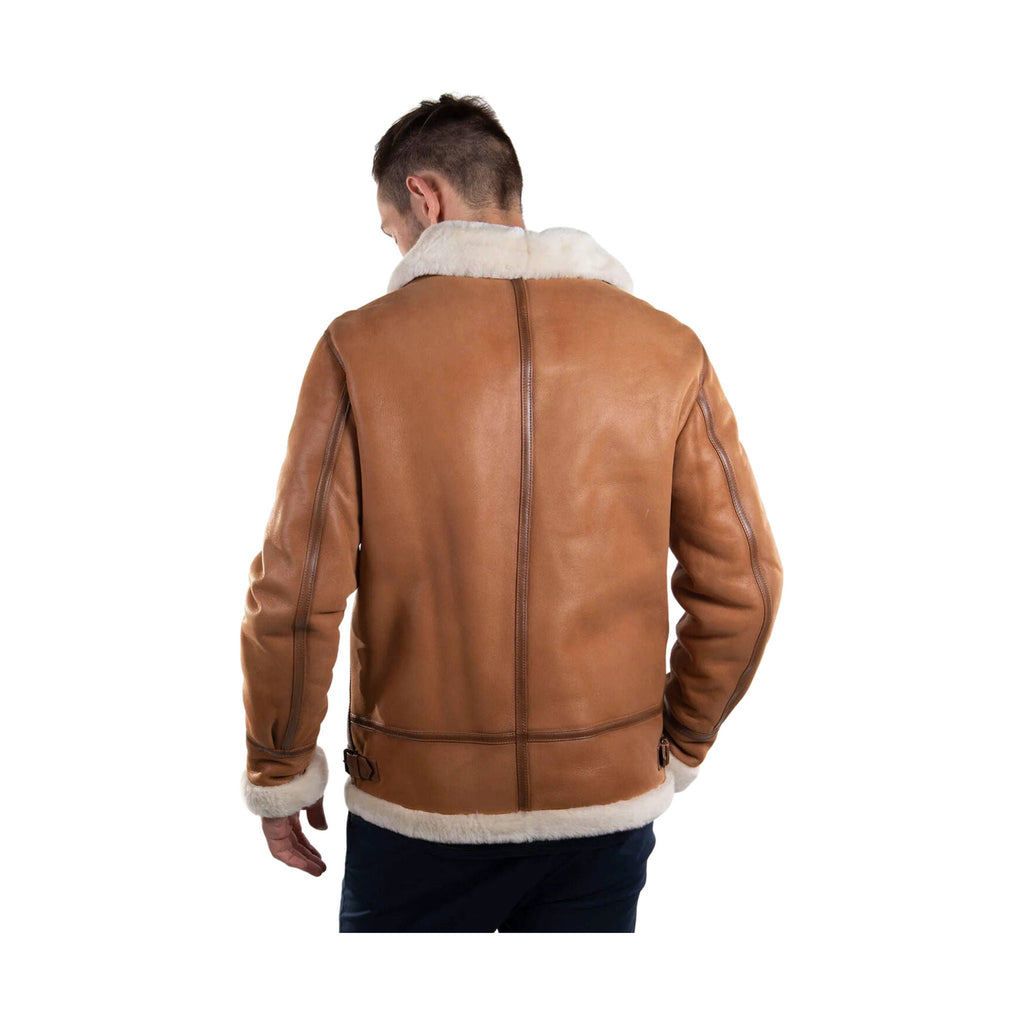 Cloud Nine Men's Sheepskin Western Bomber Coat - Chestnut - Lenny's Shoe & Apparel