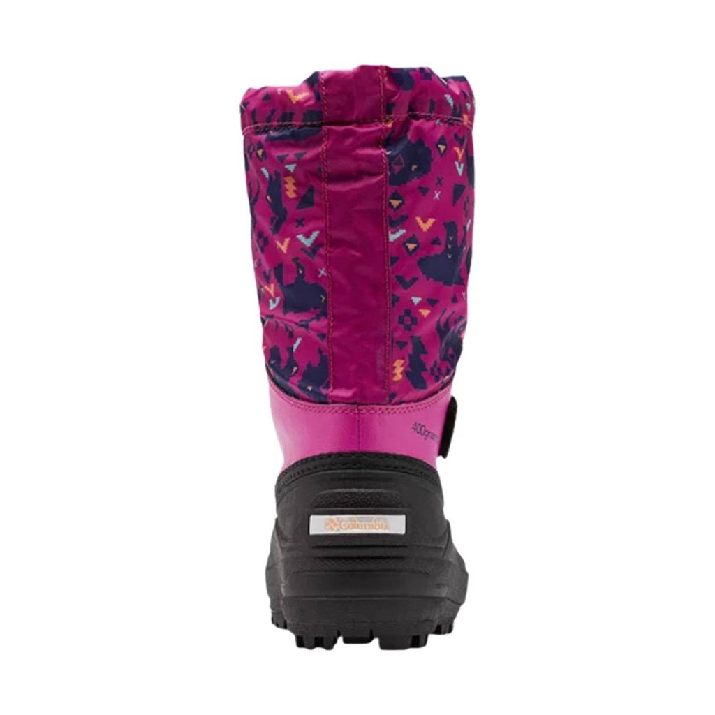 Columbia Kids' Powderbug Forty Print Winter Boots - Wild Fuchsia/Bright Nectar - Lenny's Shoe & Apparel