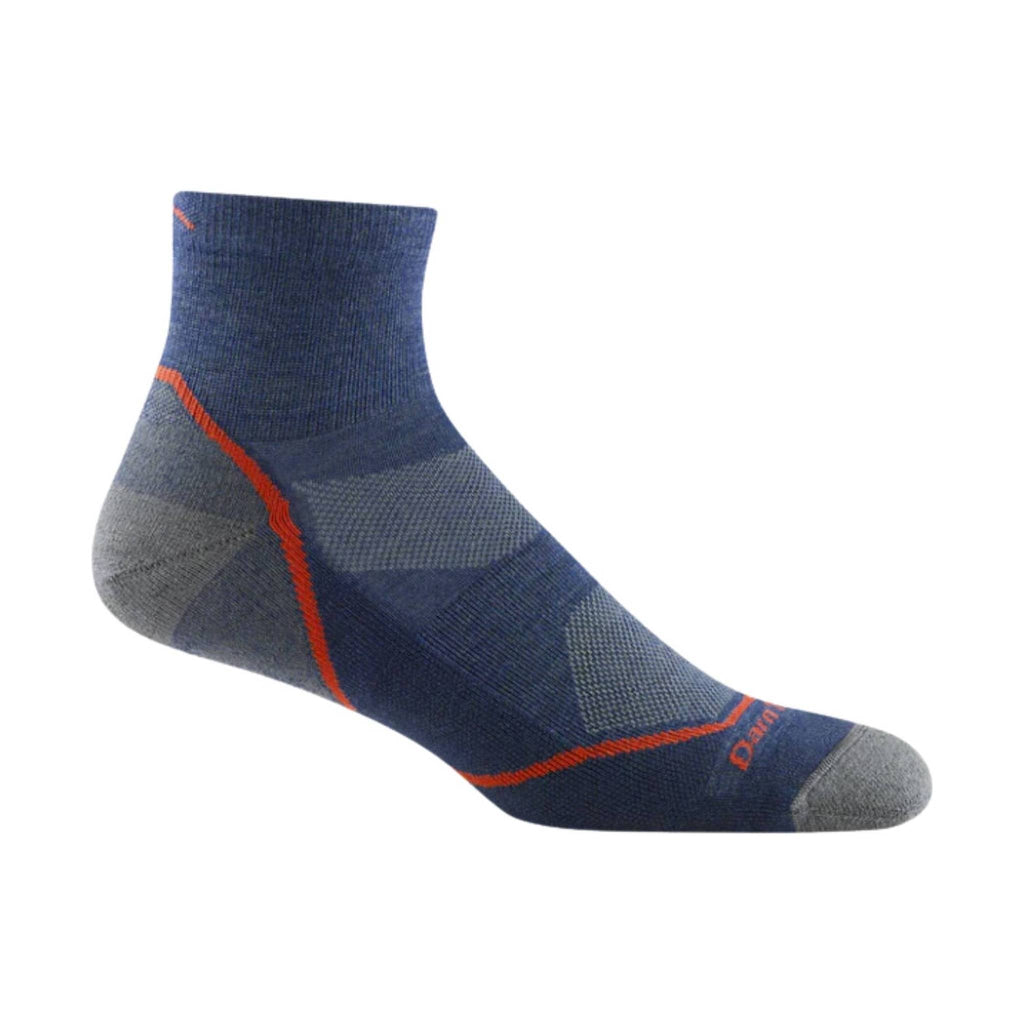 Darn Tough Vermont Men's Hiker Quarter Lightweight Sock - Denim - Lenny's Shoe & Apparel