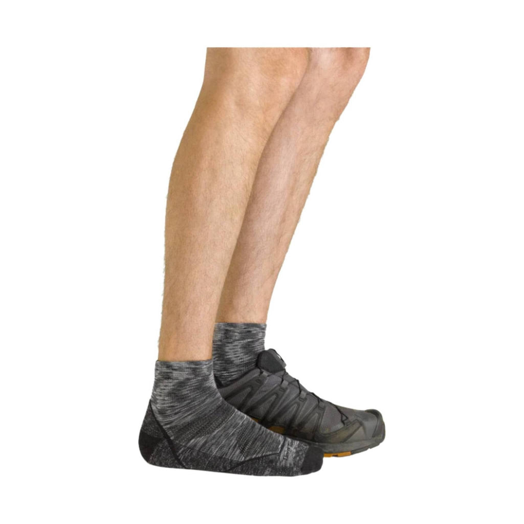 Darn Tough Vermont Men's Hiker Quarter Lightweight Sock - Space Gray - Lenny's Shoe & Apparel